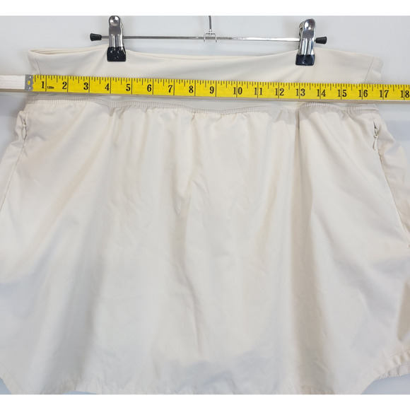 Old Navy Skort Stretch Tech Dry Quick Beige Zip Pockets Women XL Tennis Active - Picture 4 of 9